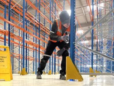 Photo d'un contrôle de rack à palettes dans le Nord 